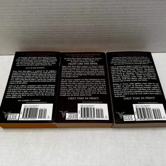 3 William W. Johnstone Western Paperback Books Duff MacCallister Eagle Reckoning - Picture 2 of 6